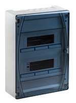 SURFACE DISTR. BOX T.DOOR IP40 24 MOD.