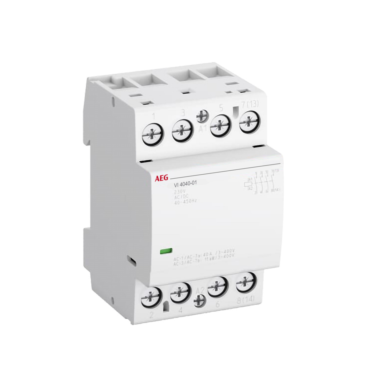 VI402006 - CONTATTORE AEG 40A 2NO 230VAC/DC 3MOD. - Apparecchiature e ...
