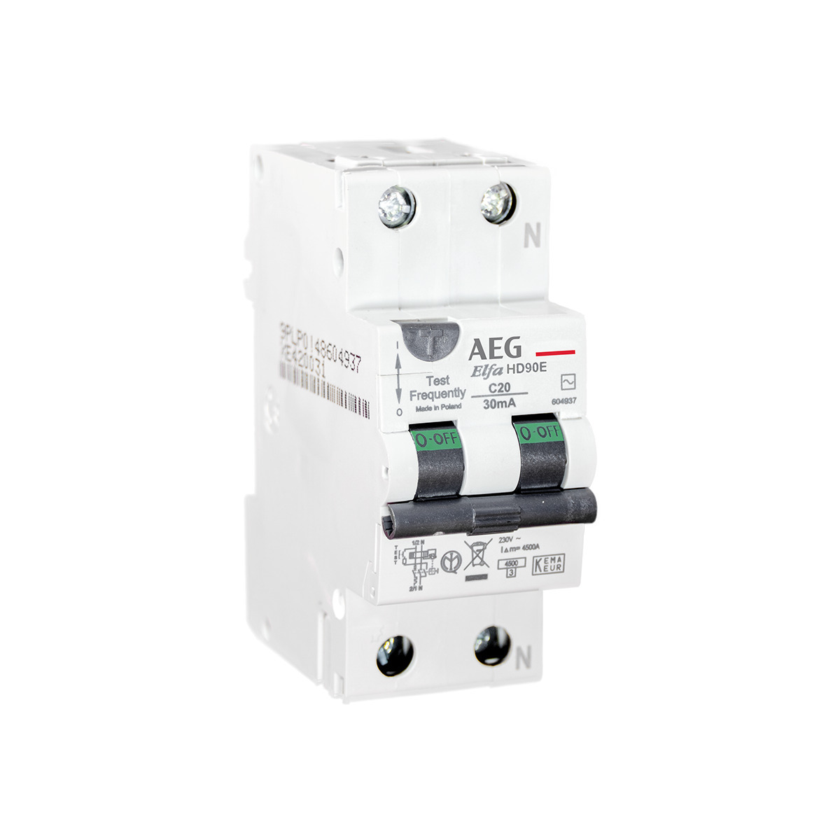 HD90SB13/300 - RCBO AEG 1P+N B 13A 10kA 300mA A - Apparecchiature e ...