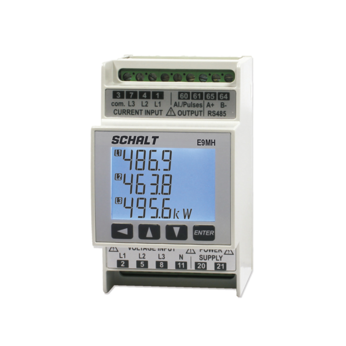 E9MH - MULTIFUNCTION METER 3PH+N 400V RS485+1OUT 3mod - Apparecchiature ...