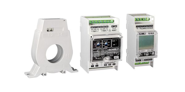 Residual current relay with toroid