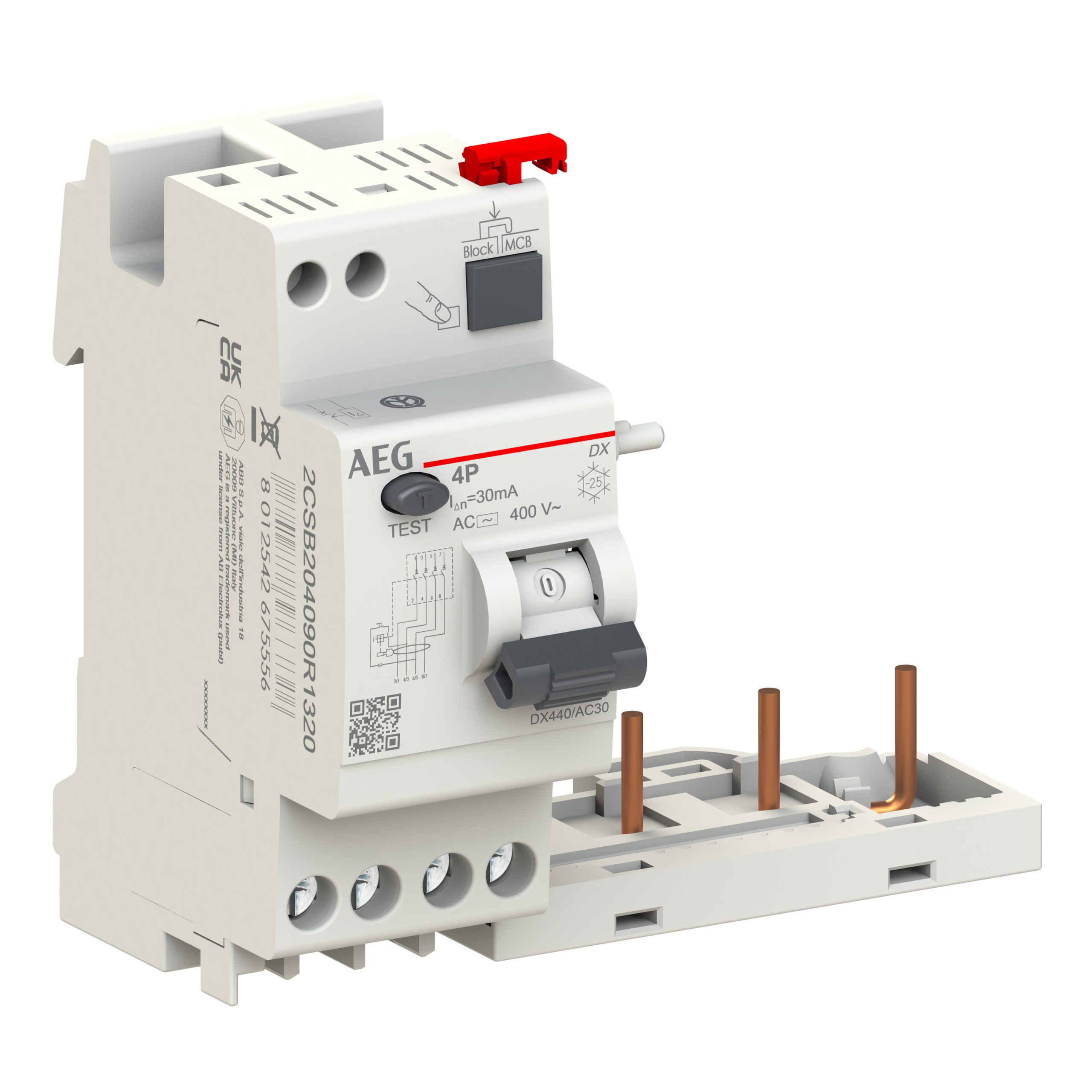 Interruttore Differenziale EVTSCAN 2P 63A 230VAC, Protezione Perdite 100mA, Per Impianti Domestici E Industriali, Sicurezza Certificata.