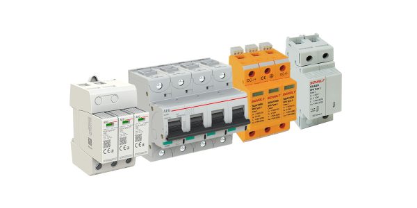 Modular circuit breakers and surge arresters