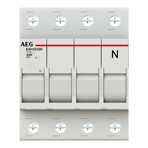 PORTAFUSIBILI SEZIONABILE AEG 10,3x38mm 3P+N 32A 400VAC 4 MODULI