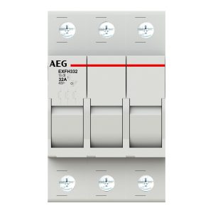 PORTAFUSIBILI SEZIONABILE AEG 10,3x38mm 3P 32A 400VAC 3 MODULI