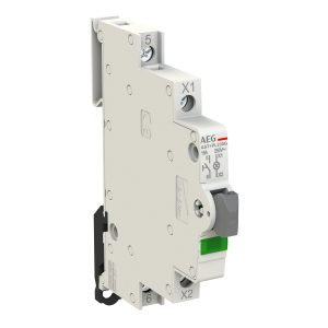 PULSANTE LUMINOSO LED 1NO VERDE 115-250VAC 0,5 MODULI