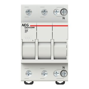 PORTAFUSIBILI SEZIONABILE AEG 10,3x38mm 3P+N 32A 400VAC 3 MODULI