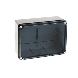 SCATOLA DI DERIVAZIONE IP67 246x185x100 TRASP. LISCE